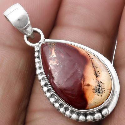 Natürlicher indischer Lack Edelstein 925 Sterling Silber Anhänger Schmuck P-1326
