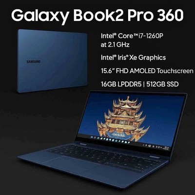 Galaxy Book2 Pro 360 ( i7, 15.6'', 16G, Intel@ Iris Xe Graphics)