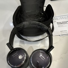 Sony MDR-NC50 Noise Canceling Adjustable On-Ear Wired Headphones Black Case