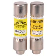 (2 Pack) Bussman Low-Peak LP-CC-15 Current Limiting Fuse Class CC 600VAC 15A