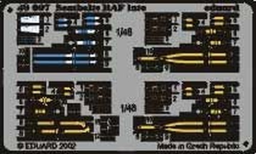 Eduard Accessories 49007 - 1:48 Color Seatbelts Raf Late - Accessories - New