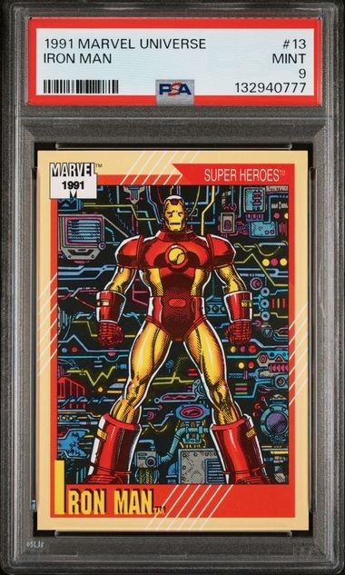 1991 Impel Marvel Universe #13 Iron Man - PSA 9 MINT