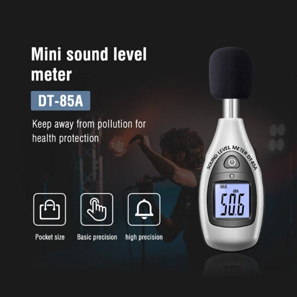 DT-85A 35~140dB Mini Digital Sound Level Meter Noise Meter Decibel Monitor - Image 3 of 4