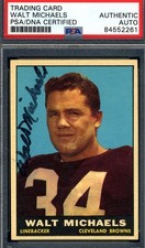 Walt Michaels PSA DNA Vintage Signed 1961 Topps Autograph