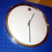  CONTEMPORARY 13" IVORY ROUND STONEYBROOK WALL CLOCK