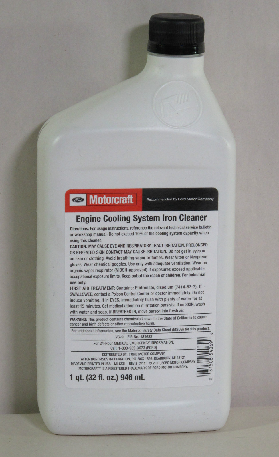 Motorcraft VC9 Engine Cooling System Iron Cleaner 32oz. eBay