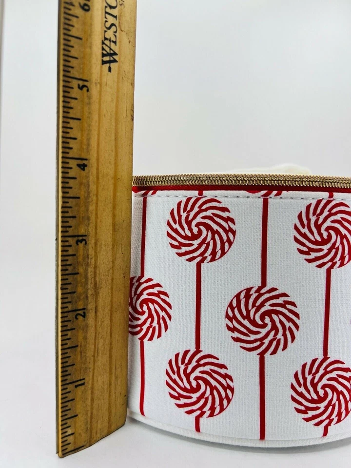 Bolsa de cosméticos Clarins de tela redonda con cremallera/asgo - (NUEVA) Foto 3 de 4