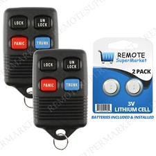 2 Replacement for Ford 1997-1998 Escort 1993-1998 Mustang Remote Car Key Fob