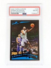 2005-06 Topps Chrome Black Refractor #105 Morris Peterson /399 PSA 8 Raptors