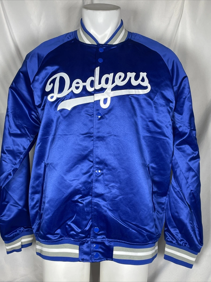 mitchell and ness dodgers satin jacket