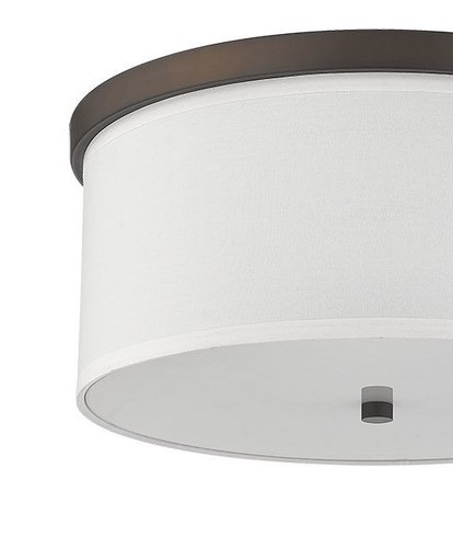 Bronze Flusemount Flush Mount 3 Lights 16" W X 7.5" H Bath Ceiling Fixture New! - Picture 2 of 3