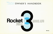 BSA Rocket 3 A75 Motorcycle Handbook  1969