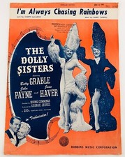 Vtg I'm Always Chasing Rainbows Sheet Music from The Dolly Sisters Movie 1946 Vtg I'm Always Chasing Rainbows Sheet Music from The Dolly Sisters Movie 1946