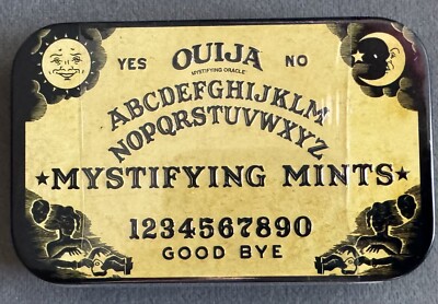 ~ HASBRO OUIJA BOARD GAME MYSTIFYING MINTS PLANCHETTE CANDY TIN~