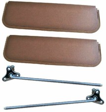 47-53 Chevygmc Truck Brown Sunvisor Pad Mounting Arm Set Rh Lh Pair