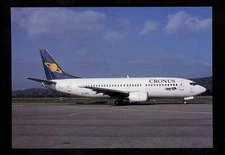 Aviation Airplane Airline postcard Cronus Airlines Boeing 737-33A Zurich JJ 382
