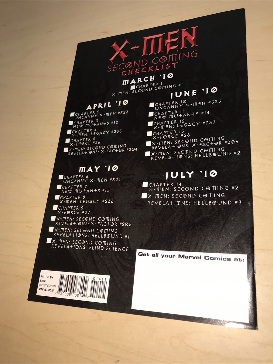 X-MEN SECOND COMING #1 (-9.6) PREPARE/MARVEL COMICS | eBay