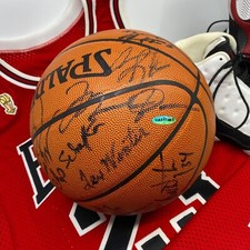 1997-98 “The Last Dance” Chicago Bulls Game-Used Team-Signed Basketball (UDA)