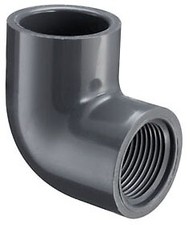 Enchufe de codo Spears 807-007 PVC 90 grados x hembra roscado horario 80
