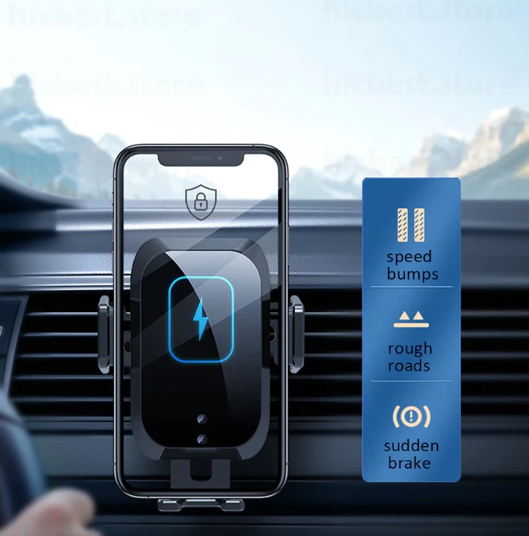 15W Wireless Car Charger automatic infrared Holder for iPhone Wireless - Image 2 of 4