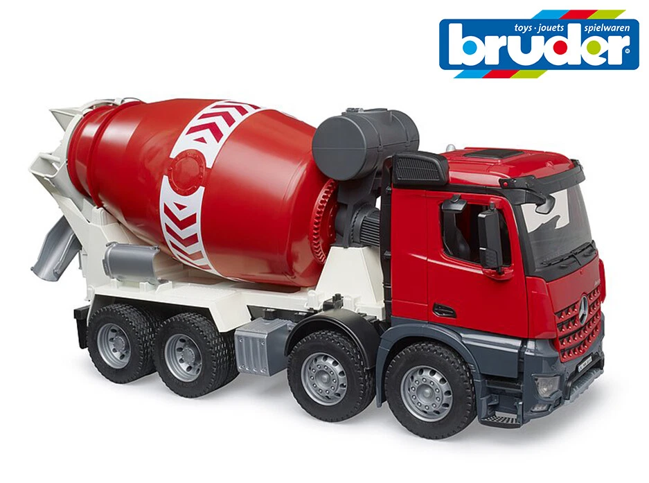 Bruder Giocattoli Mercedes Acros Camion Betoniere 1:16 Tamburo Rotante - Immagine 2 di 3