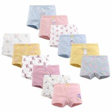 4-Pack Little Big Girls' Underwear Princess Kids Cotton Panties Boyshorts Briefs