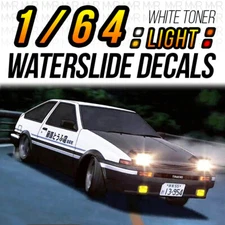 1/64 Scale TOYOTA AE86 Head Tail Light WaterSlide Decal for Hot