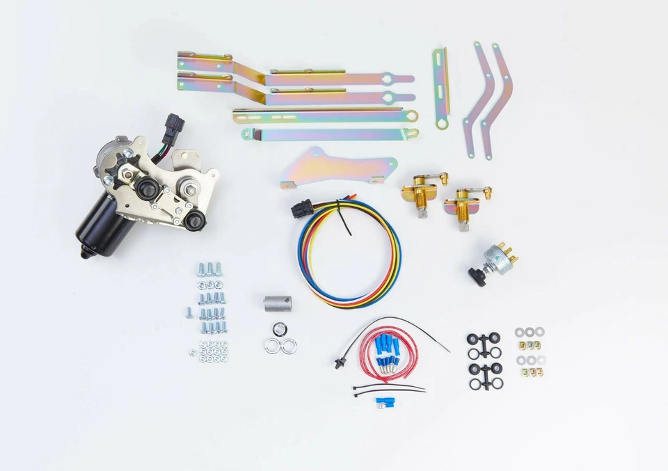 Sistema de limpiaparabrisas para camioneta Chevy 3100 GMC 1947-1954 2 velocidades retardo intermitente Foto 3 de 4