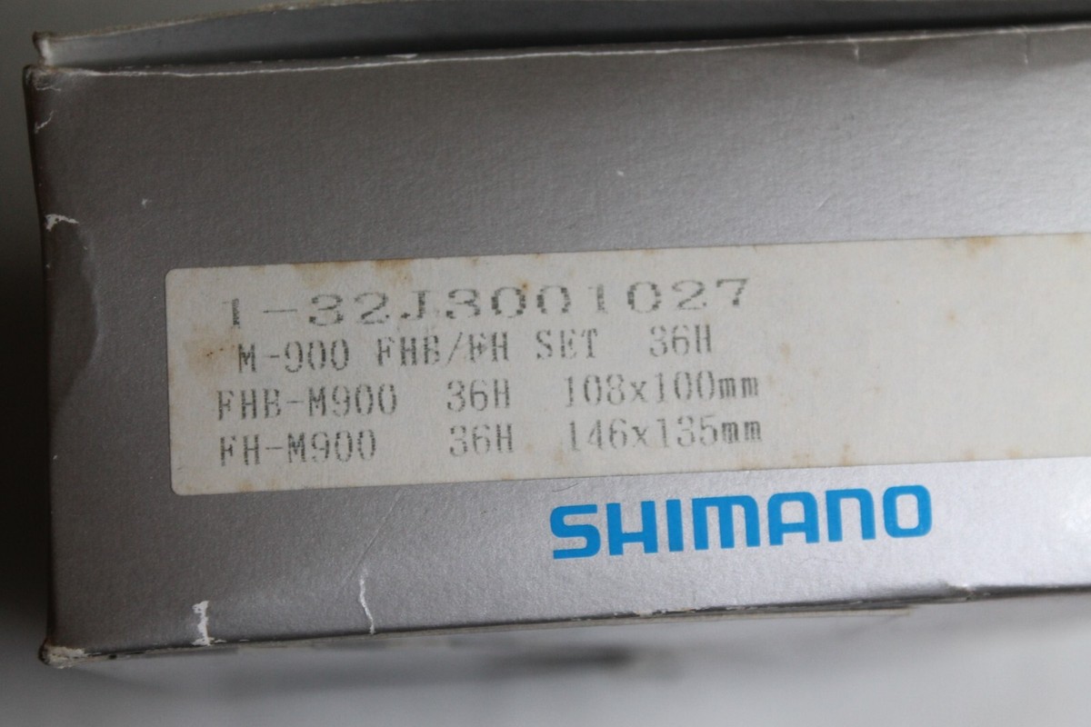 NOS Ensemble De Moyeux VTT Shimano XTR M900 (avant/arrière) 36 Trous – Neuf Ancien Stock