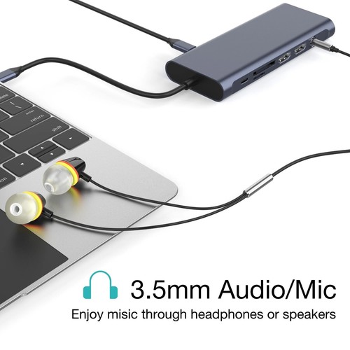 USB Type-C HUB 2/3/4/5/6/7/8/10/12/13 IN one 4K HDMI VGA RJ45 Ethernet SD TF OTG - Picture 65 of 65