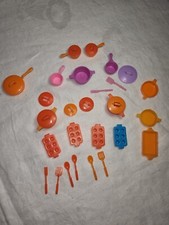Vintage 1977 Barbie Dream House Kitchenware Lot 2417 Pots Pans Utensils