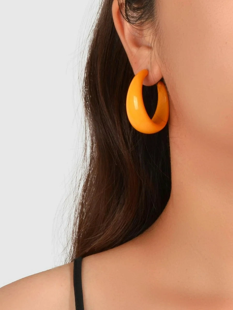 Buy/Send White Resin Hoop Earrings Online- FNP