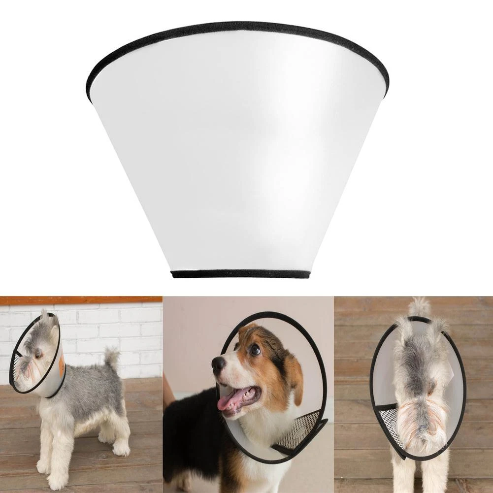 Plastic Dog Cone Collar Anti Bite Lick Neck Cone for Pet Dog Cats