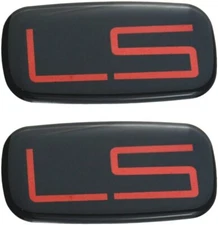 2PCS Epoxy resin LS EMBLEM Badge sticker decal Compatible For 99-07(Red/Black)