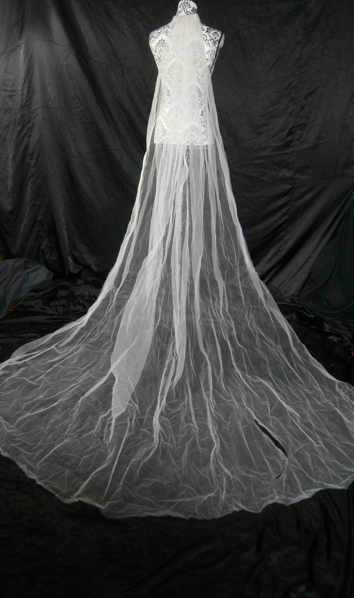 Kleinfeld Wedding Dress Veil Soft Tulle One Layer Chapel 87  display picture 2