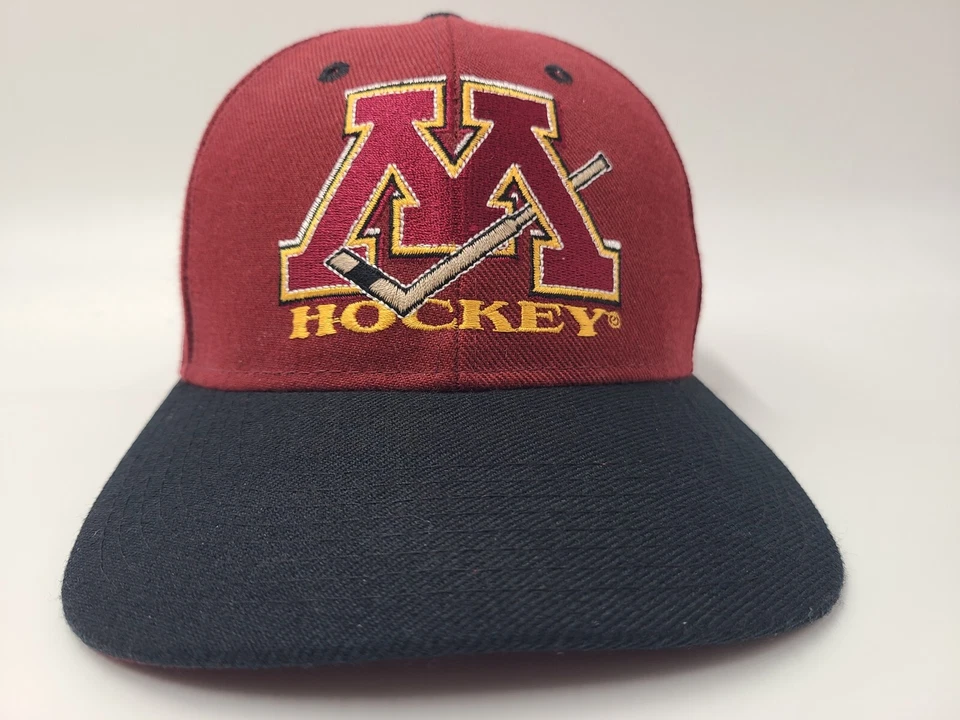 Vintage University of Minnesota Golden Gophers Hockey Zephyr Snapback Hat Cap - Image 2 of 4