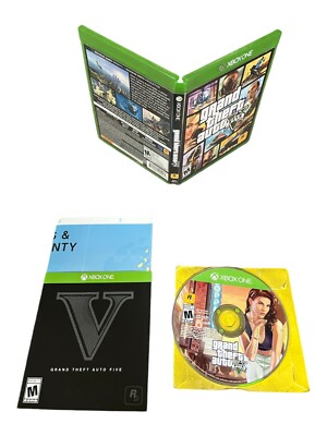 Microsoft Xbox One CIB Complete Tested Grand Theft Auto V GTA 5 w/ Map