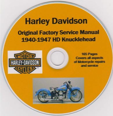 HARLEY DAVIDSON Knucklehead 1940-1947 Original Factory Shop Repair
