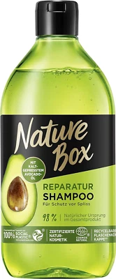 Nature Box Shampoo Reparatur (385 Ml), Strapaziertes Haar Mit Kaltgepresstem Avo