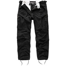 VINTAGE FATIGUES MENS COMBAT TROUSERS SURPLUS CARGO ARMY STYLE WORK PANTS BLACK