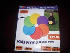 Kids Flying Disc Toy Outdoor Playing Lawn Game Disk Flyer Colorful 6PCS boxride