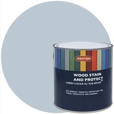 Protek 1L Sky Grey Blue Wood Stain Fence Paint Protect Clear Tough Coat Sealer