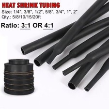 Heat Shrink Tubing 3:1 4:1 Marine Grade Wire Wrap Adhesive Glue Lined 5-20FT