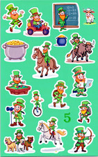Leprechaun Irish Vinyl Sticker Decal Laptop  Wall  St Patrick's day Hobbies