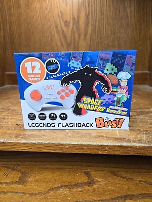 Atgames Legends Flashback Blast! Space Invaders BurgerTime 12 Built-In Games New