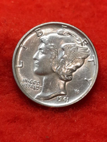 1941 P Bu  Silver Mercury Dime #86c