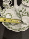 Beautiful Mini Porcelain Tea Set In Green And White — photo 6