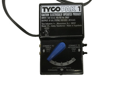 Tyco PAK 1 Model 895 HO or N Model Train Hobby Transformer Power Supply Tested