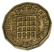 # C7364    GREAT BRITAIN     COIN,    THREE PENCE   1959