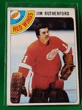 1978-79 Topps Hockey - #74 Jim Rutherford - Detroit Red Wings Vg-Ex Condition 